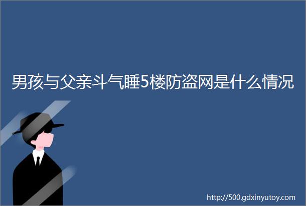 男孩与父亲斗气睡5楼防盗网是什么情况